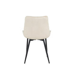 Seattle Dining Table With 4 Erica Velvet Chairs | Cream