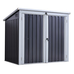 5ft X 3ft 2-bin Corrugated Steel Storage Shed