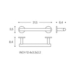 Towel Rack, Architect S+ Collection | Gold