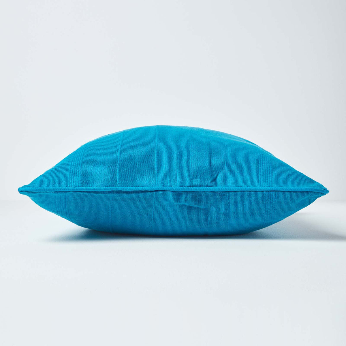 Cotton Rajput Ribbed Cushion Cover | 60cm x 60cm | Teal