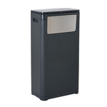 25l/32l Plastic Rubbish Bin With Top And Side Opening | Large | Black