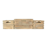 Oak Effect Wooden Open Top Storage Box | Set of 2 | Brown