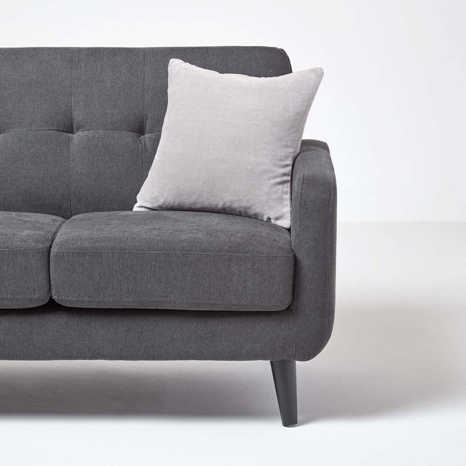 Set Of 2 Velvet Cushion Covers | 40cm x 40cm | Light Grey