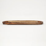 HOMESCAPES Long Mango Wood Serving Tray & Board