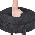 Breeins Set Of 2 Modern Chenille Bar Stool With Footrest