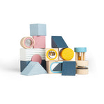 Wooden Sensory Explorer Blocks, Includes Storage Tray