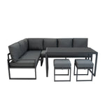 Aluminium Corner Sofa Set | Anthracite