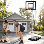 Adjustable Basketball Hoop, Plastic Backboard, Portable