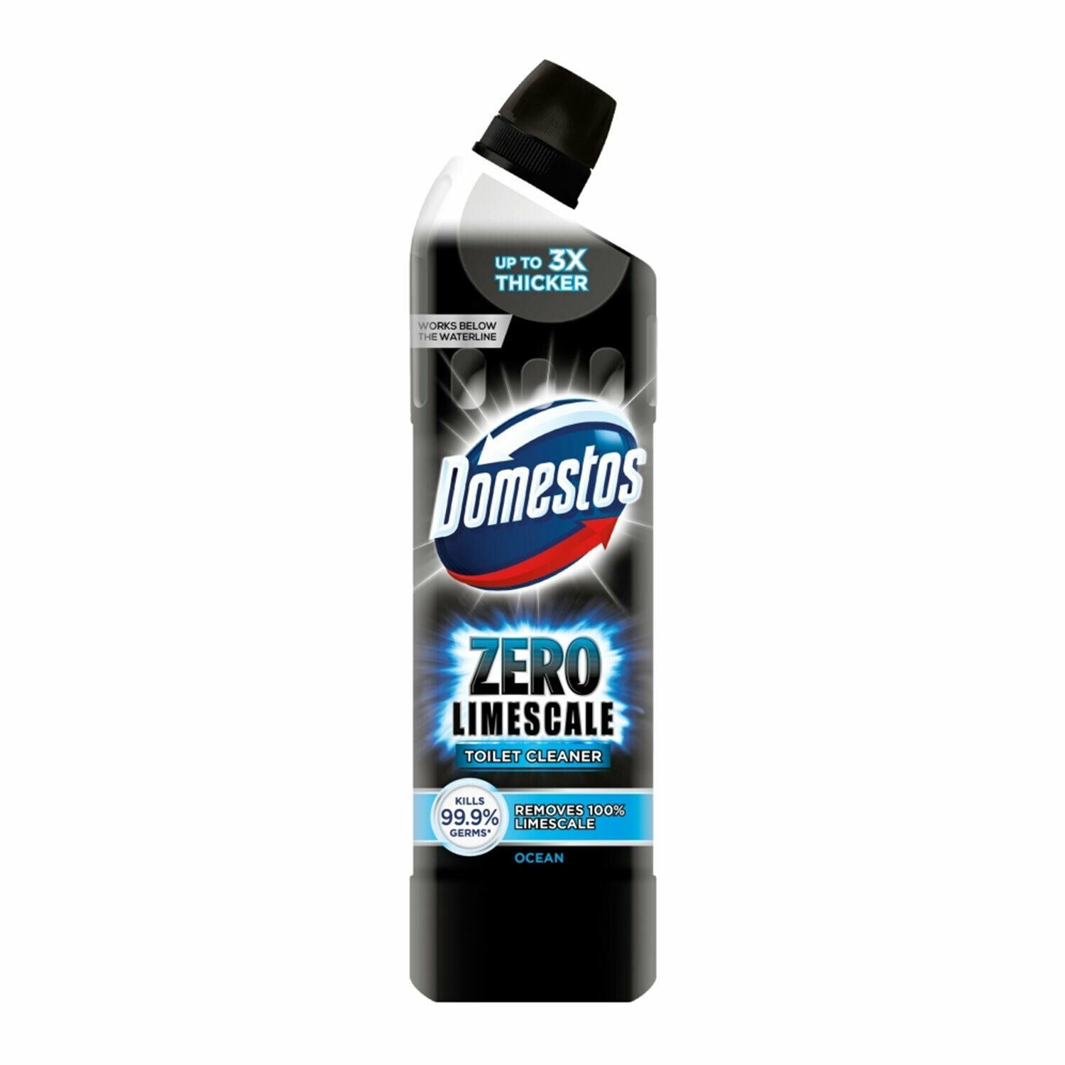Zero Limescale Ocean Antibacterial Toilet Gel, 750ml, 3pk