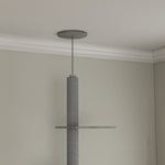 2-in-1 Hidden Litter Box With Floor-to-ceiling Cat Tree, Indoor - Grey