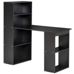 120cm Modern Computer Desk Bookshelf Writing Table | Black