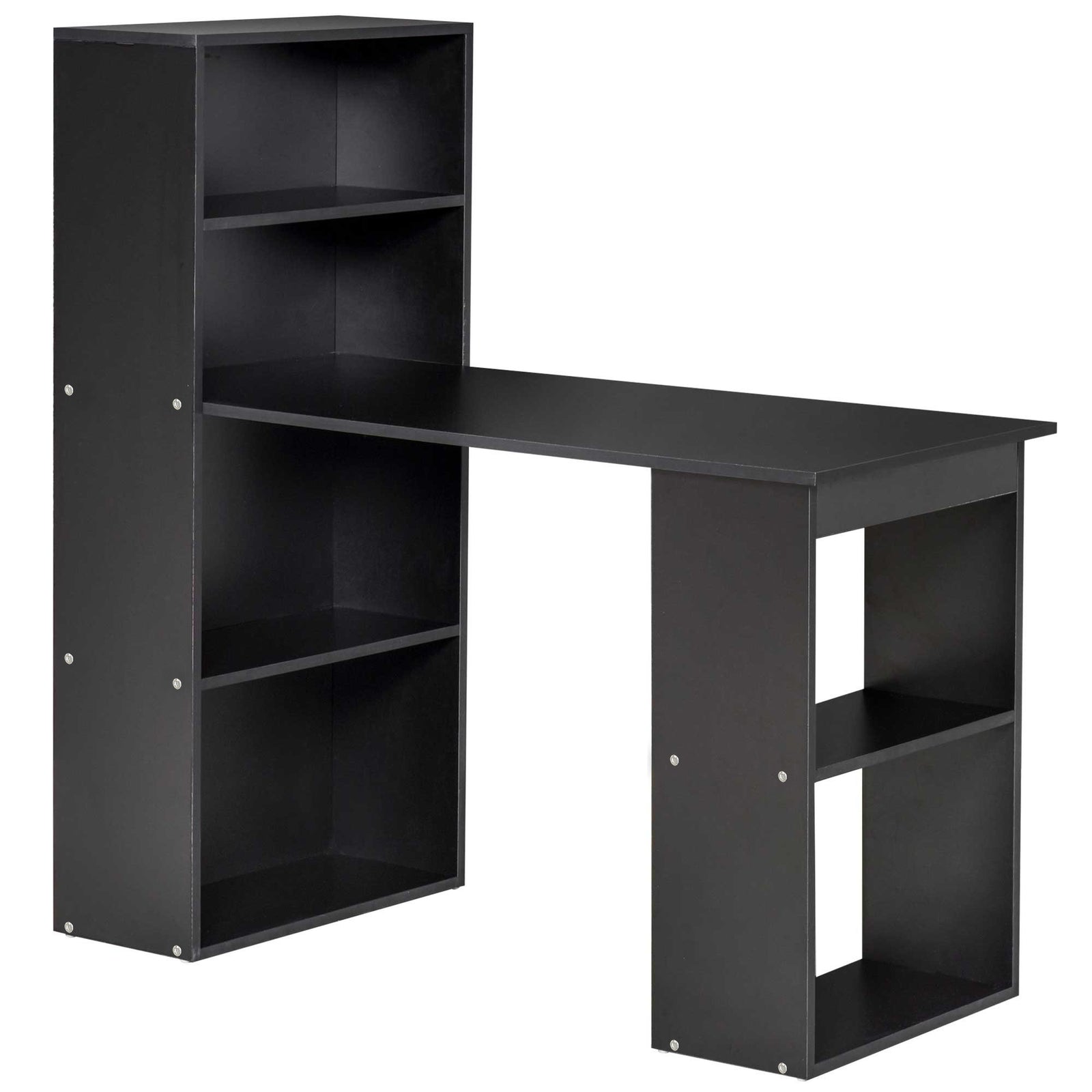 120cm Modern Computer Desk Bookshelf Writing Table | Black