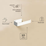 Toilet Roll Holder, Matt White, Self-adhesive Option,nea Collection