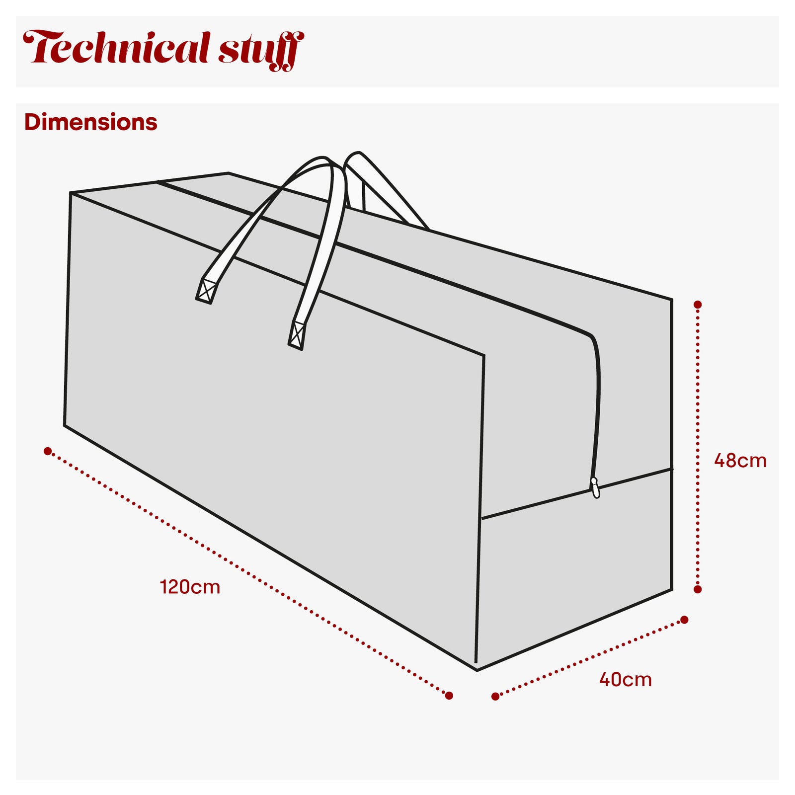 Grey Xmas Tree Storage Bag For 7ft Artificial Trees Wi/ Handle