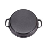 23cm/32cm Dia Black Pre-seasoned Cast Iron Pan | Large | Black
