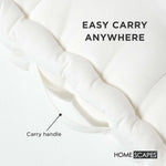 Cotton Plain Floor Cushion | 40cm x 40cm | White