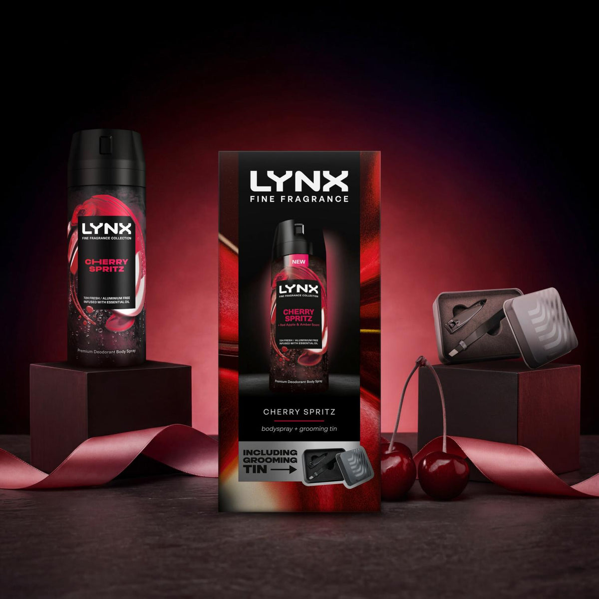 Fine Fragrance Body Spray Gift Set For Him In A Grooming Tin | Set of 3