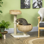 72cm Cat Activity Centre W/ Two Bed, Toy Ball, Sisal Scratching Post
