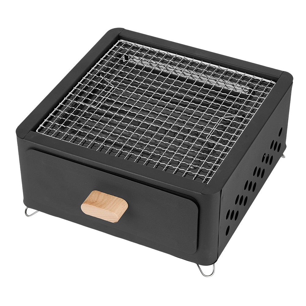 Living and Home Portable Metal Bbq Grill & Tea Stove With Foldable Legs
