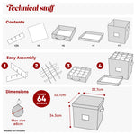 Collapsible 64 Christmas Bauble Storage Bag | One Size | Red