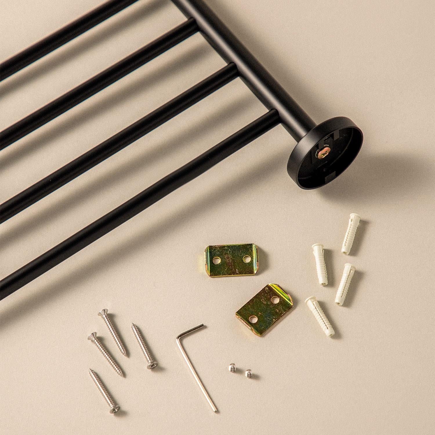 Towel Rack & Shelf, Matt Black, 60cm, Anti-corrosion, Start Collection