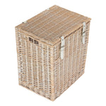 Wicker White Wash Vintner Storage Picnic Basket | Small | White