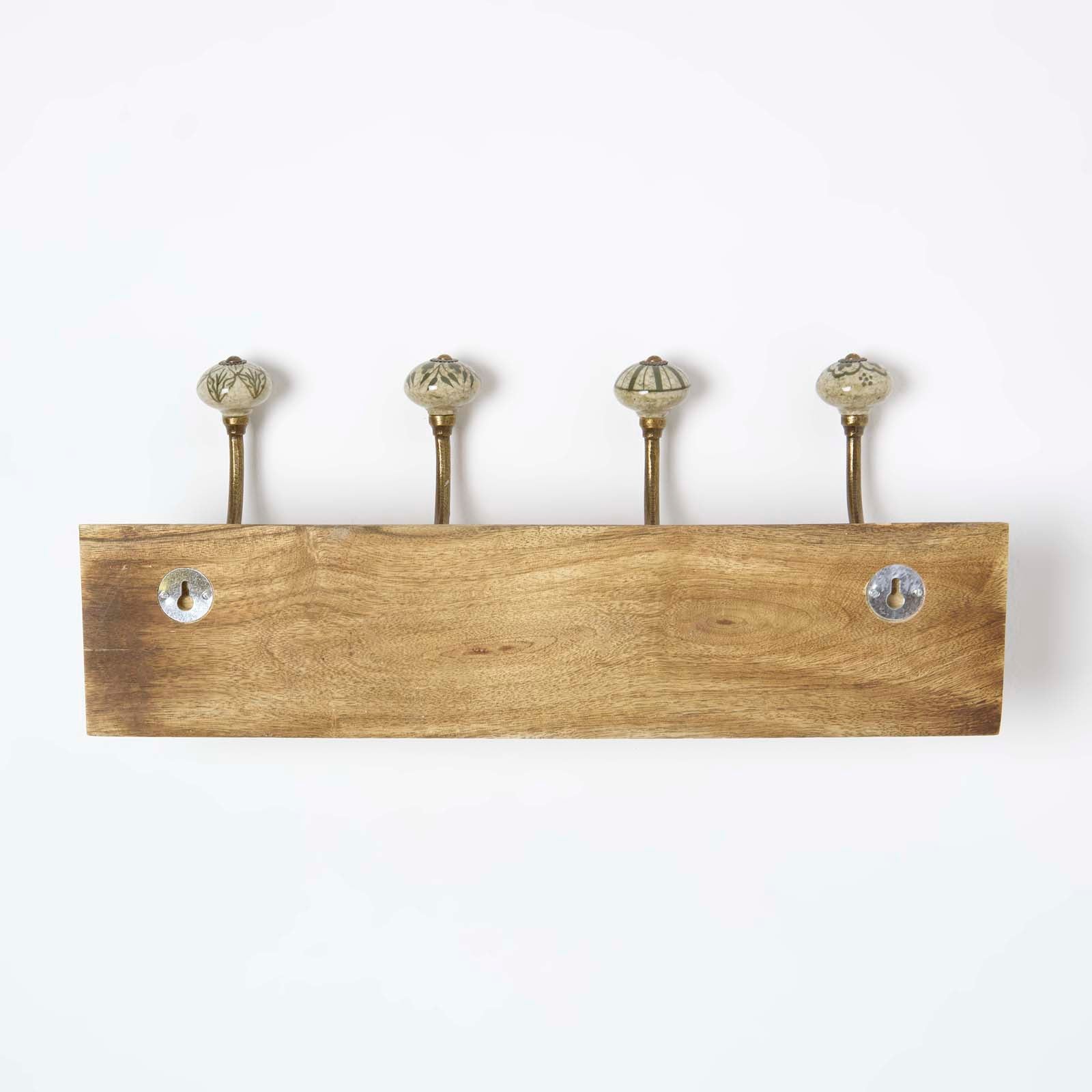 Decorative Green Wall Mounted Coat Hook Rack