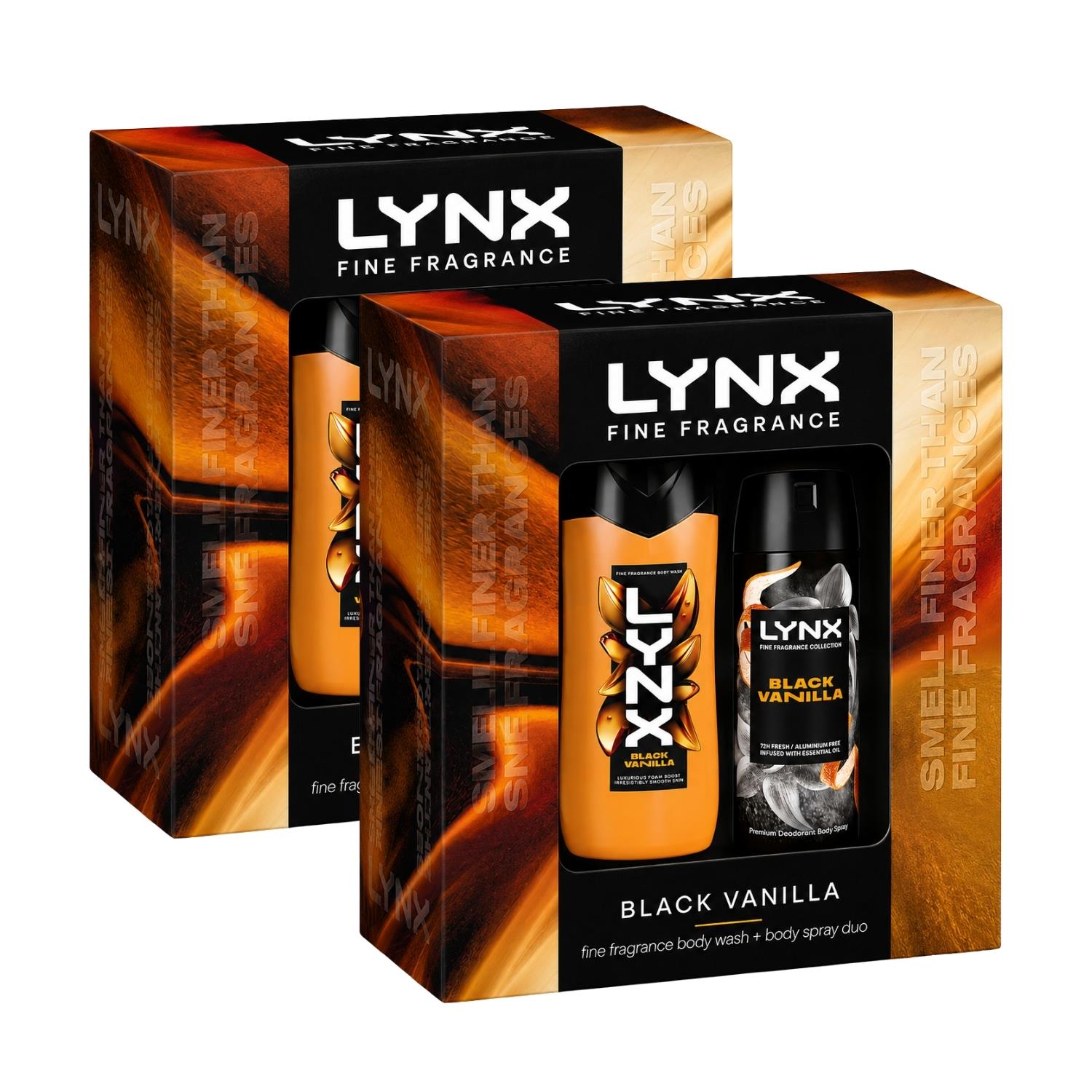 Fine Fragrance Black Vanilla Body Spray And Body Wash Gift Set | Set of 2