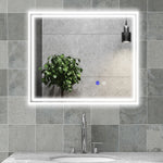 60x50/90x70cm Dimmable Bathroom Mirror With Led Lights | Medium | Silver