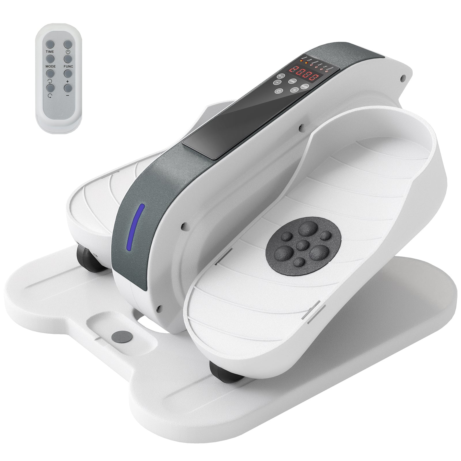 Under Desk Elliptical Machine Pedal Exerciser W/ 10 Speeds | White