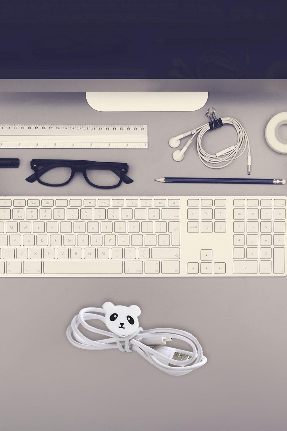 Cartoon Cord Cable Organiser | White