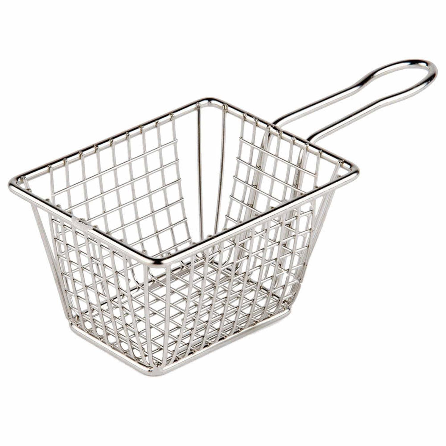 Mini Oblong Fryer Basket With Handle
