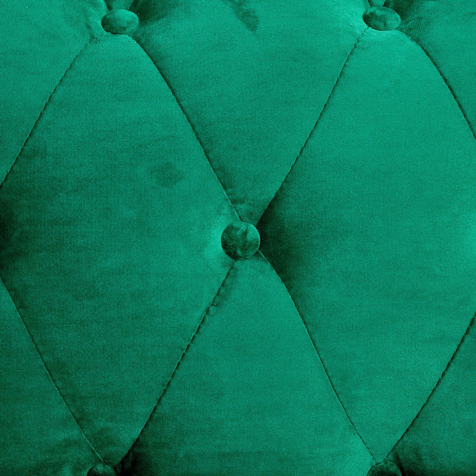 Button Tufted Velvet Living Room Sofa - 3 Seater | Green