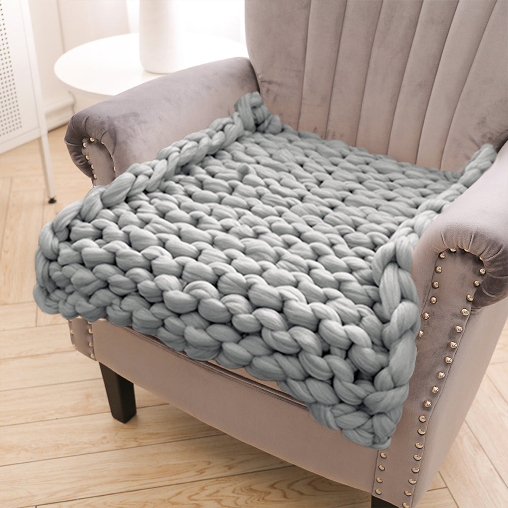 Knitted Blankets Chunky Knit Throw Blanket Handwoven For Home Decor