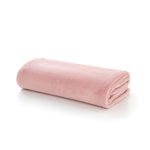 Snuggle Touch Solid Colour Fleece Throw – 140x180cm – Super Soft Plain Blanket | 140cm x 180cm | Pink