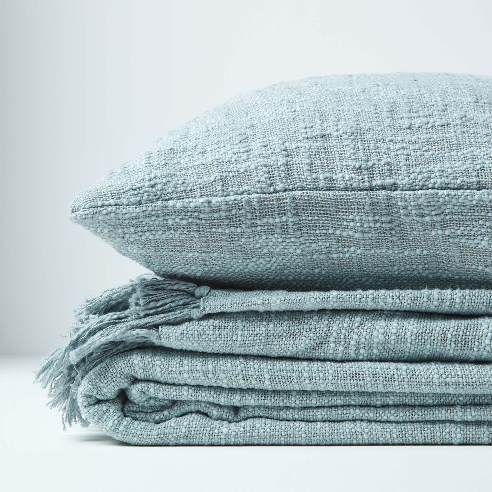 Nirvana Handwoven Slub Cotton Throw | 150cm x 200cm | Grey