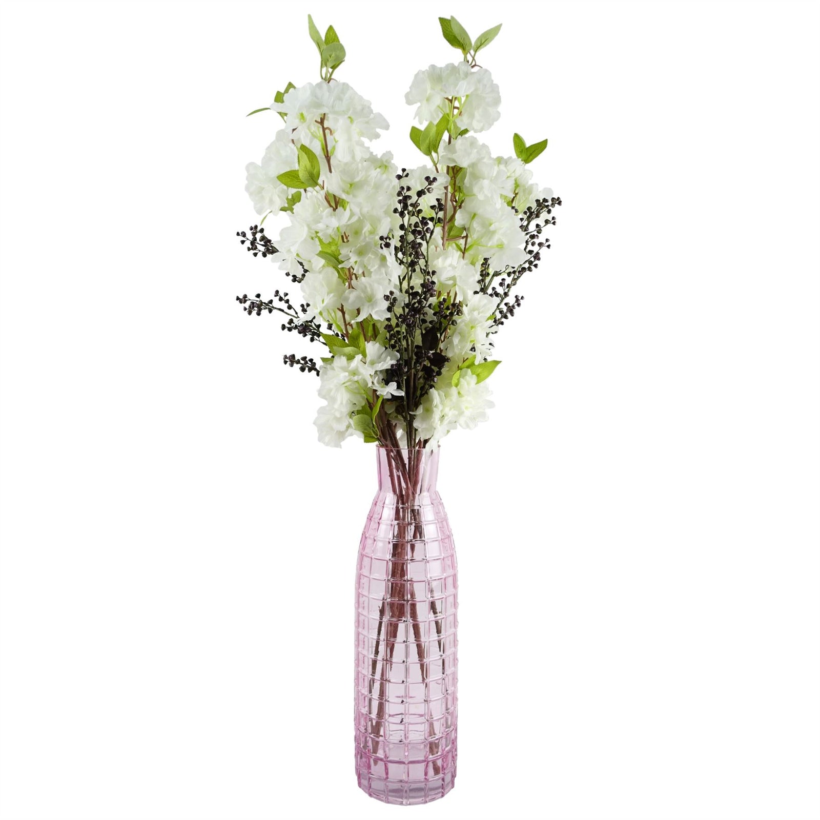 Pack Of 6 X 100cm White Artificial Blossom Stem