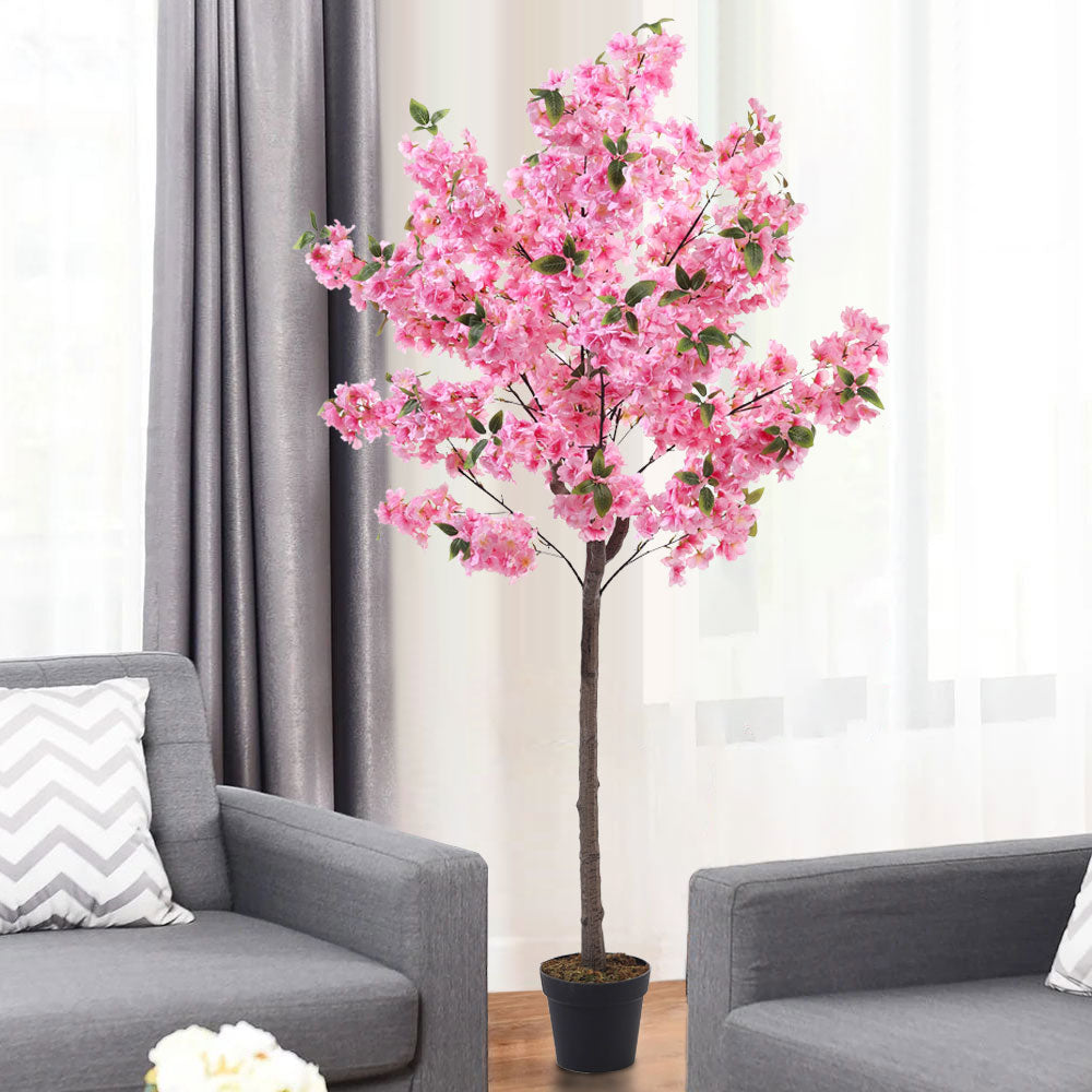 180cm Artificial Cherry Blossom Tree In Pot For Decoration