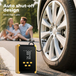 Car Tyre Inflator Electric Air Compressor Pump 12v 150psi With Led Light | Yellow