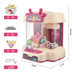 Mini Pink Claw Machine With Deer Antler Design Cute Toy Grabber For Kids