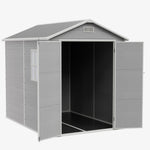 6x8 Ft Outdoor Garden Plastic Storage Shed | Grey