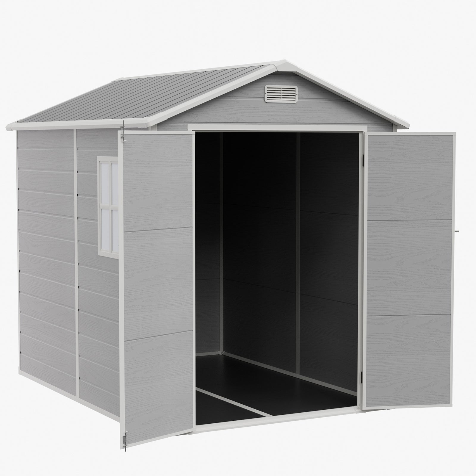6x8 Ft Outdoor Garden Plastic Storage Shed | Grey