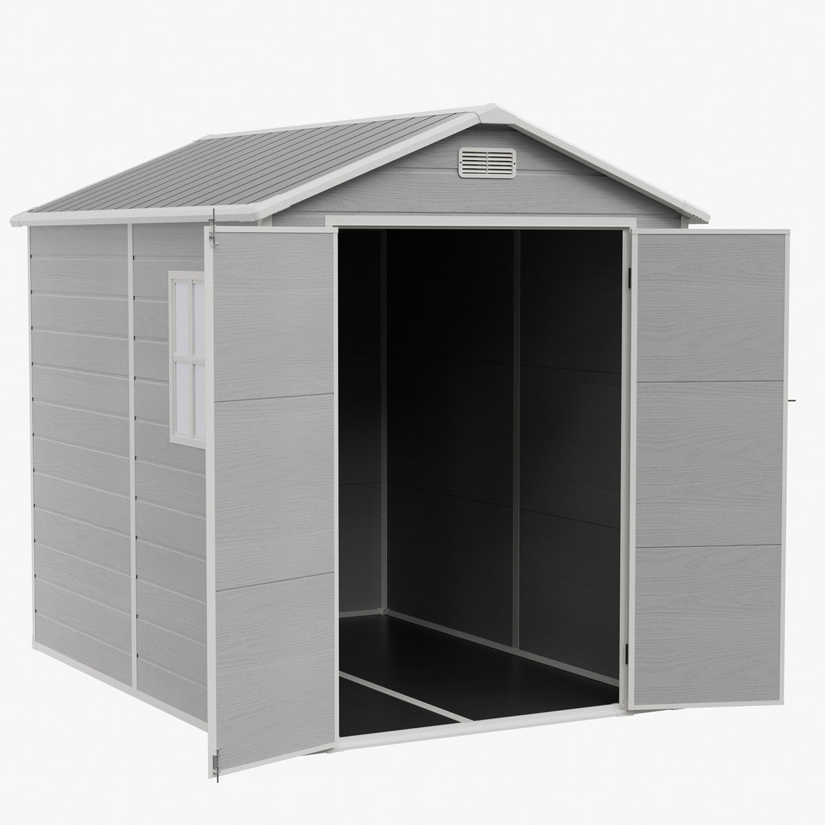 6x8 Ft Outdoor Garden Plastic Storage Shed | Grey