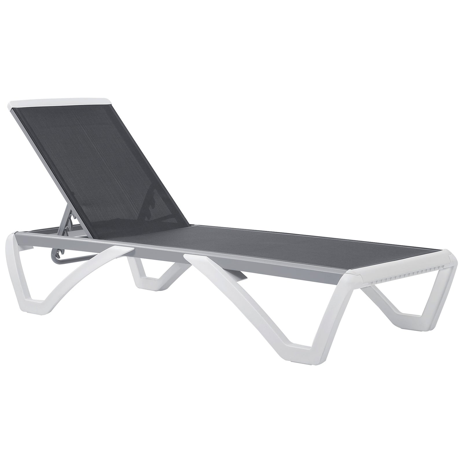 Outdoor Chaise Lounge W/ Adjustable Back