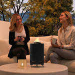 Stainless Steel Smokeless Wood Burning Firepit Garden | Black
