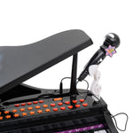 37 Key Musical Mini Piano Electrionic Keyboard Microphone Stool | Black