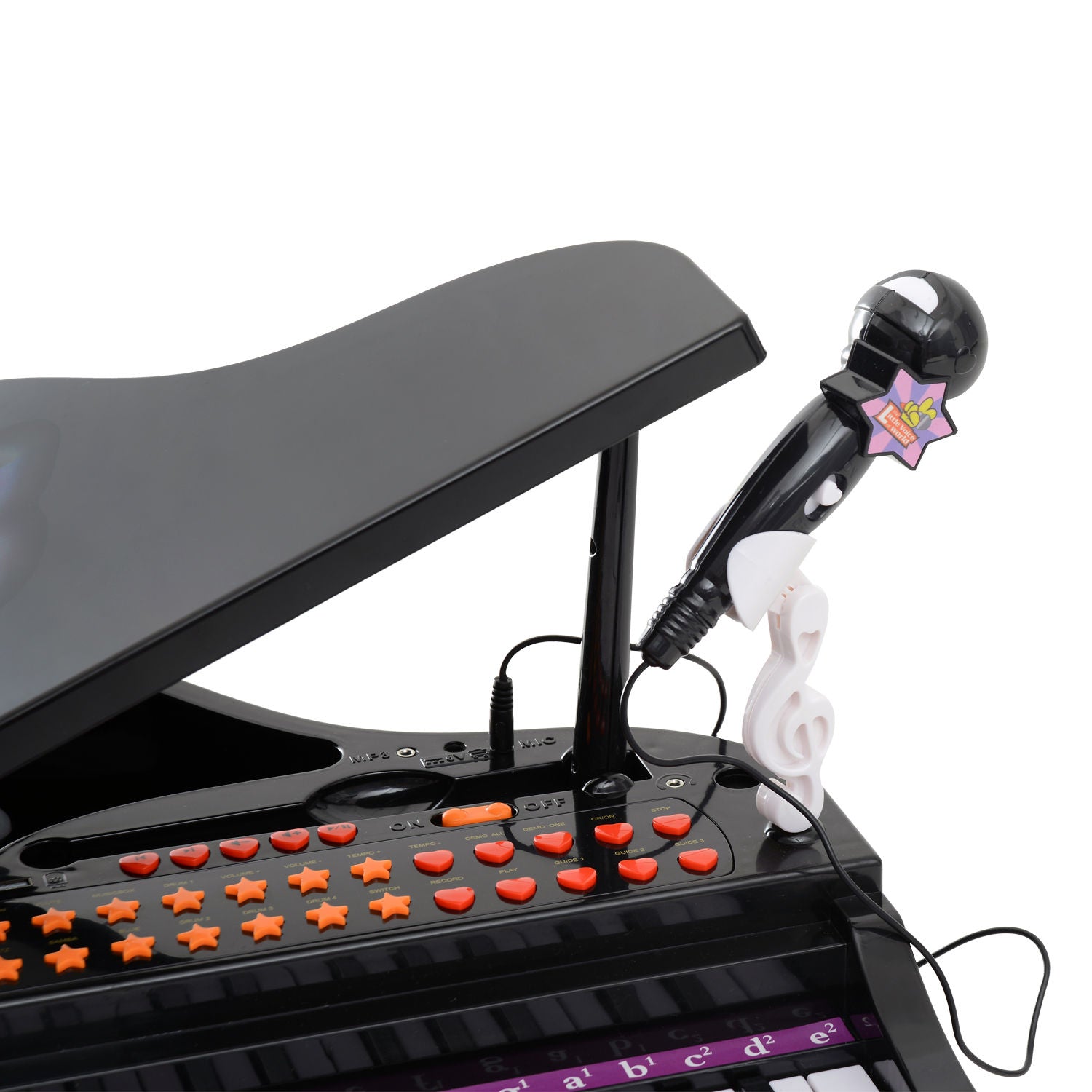 37 Key Musical Mini Piano Electrionic Keyboard Microphone Stool | Black