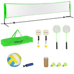5m Portable Badminton Set With Adjustable Net | Green