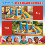 AIYAPLAY 5 In 1 Inflatable Bouncy Castle For Children With Dual Slides