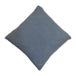 Ribbed Cushion Set, Velvet Fabric | Set of 2 | Grey